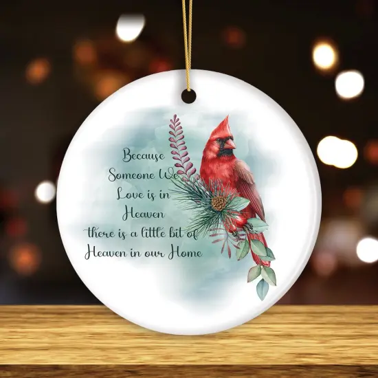 Christmas in Heaven Sentimental Memorial Quote Ceramic Ornament Bundle {4}