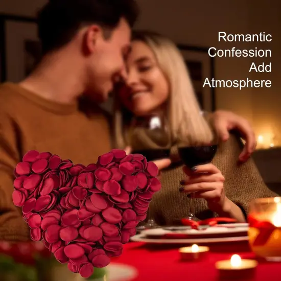 400 PCS Silk Rose Petals Burgundy Red Flower Petals for Romantic Night, Weddings Aisle Centerpieces, Table, Party, Home Decoration, Romantic Night Decoration {5}