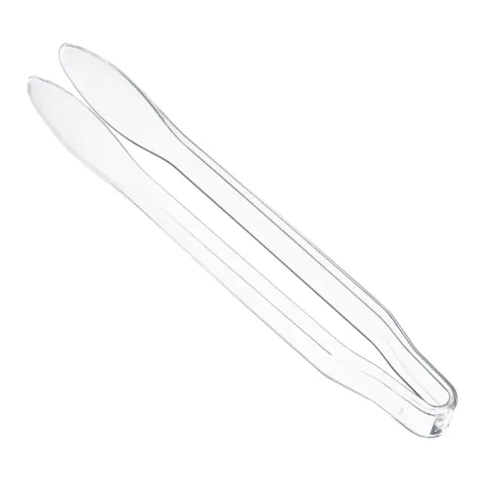 Clear Disposable Plastic Serving Tongs - 12" (48 Tongs) {1}