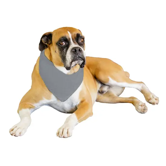 Jordefano Solid Polyester Dog Neckerchief Triangle Bibs - Extra Large {1}