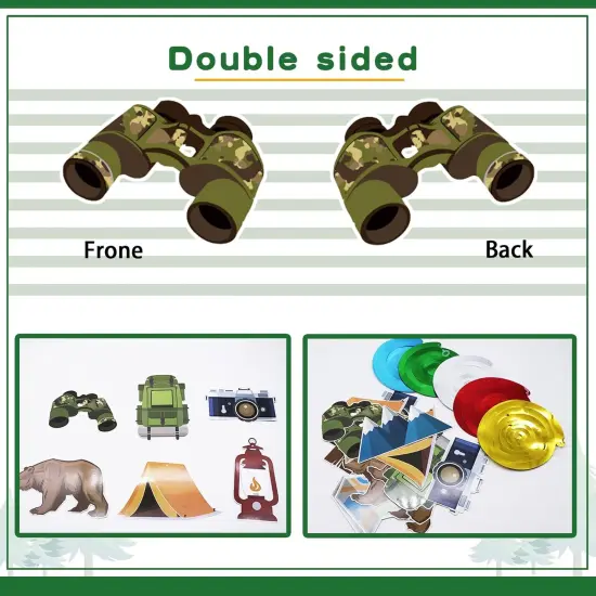 Camping Hanging Swirl Party Decorations 30 Pack Foil Ceiling Hanging Streams Party Supplies Banner Decor for Kids Camping Adventure Bear Birthday Celebrating Party Events Baby Shower Room Wall Decor {4}