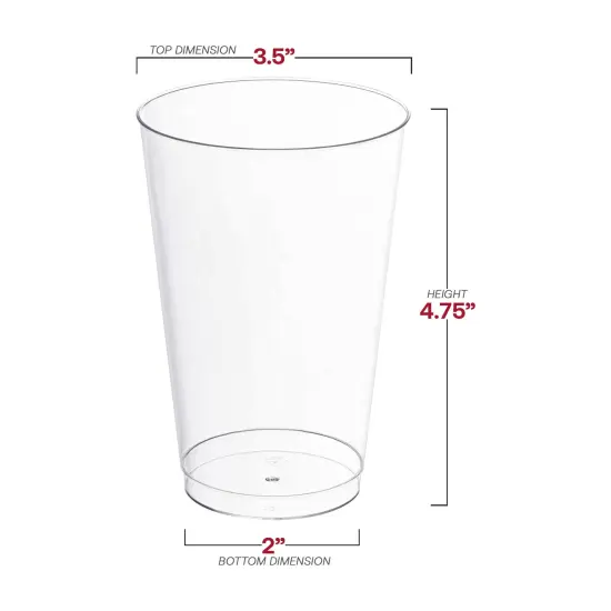 Crystal Clear Plastic Disposable Party Cups - 14 oz. (500 Tumblers) {3}