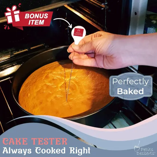 Spring Form Pan for Cheesecake, 4/7/9/11 Inch NONSTICK Cheesecake Pan Set with CAKE SLICER and TESTER, Leakproof Springform Pan Set, 4 Spring Form Pans for Baking Compatible with INSTANT POT {5}