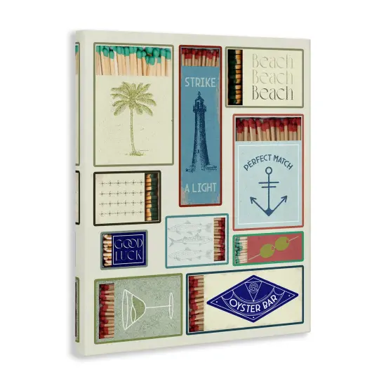 Stupell Industries Nautical Theme Matchboxes Canvas Design by Lil' Rue {3}