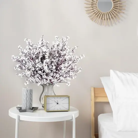 10 Pcs Babys Breath Artificial Flowers Gypsophila Bouquets Bulk Real Touch Fake Silk Flowers for Home Wedding DIY Floral Arrangement Kitchen Table Centerpiece Festival Decoration (White) {5}