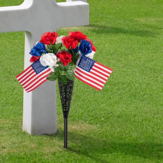 4 Bunches Memorial Day Artificial Flowers {4}