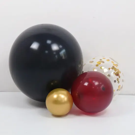 Burgundy Balloon Arch Garland Kit 164pcs Metallic Rose Gold Maroon Gold Balloons {2}