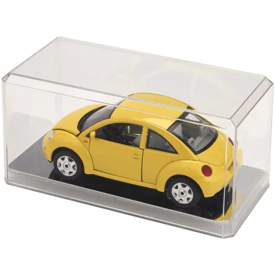 Pioneer Plastics 084CD-UV Clear Plastic Display Case for 1:32 Scale Cars (Mirrored, UV Resistant), 8" W x 3.75" D x 3.5" H (Mailer Box) {5}