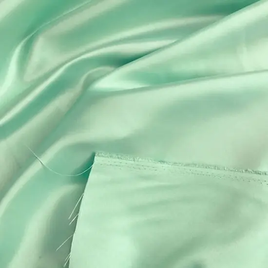 1 Yard Aquamarine Dull Satin 58/59 inches Wide Medium Weight Polyester Fabric {3}