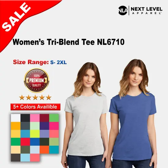 Next Level&reg; Women&rsquo;s Tri-Blend Tee Military green {2}