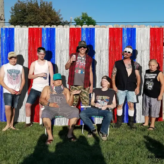 XtraLarge Red White and Blue Streamers - 3.2x8 Feet, Pack of 2 red White and Blue Decorations | Election Party Decorations | Red White and Blue Fringe Curtain, Graduation Decorations 2025 {3}