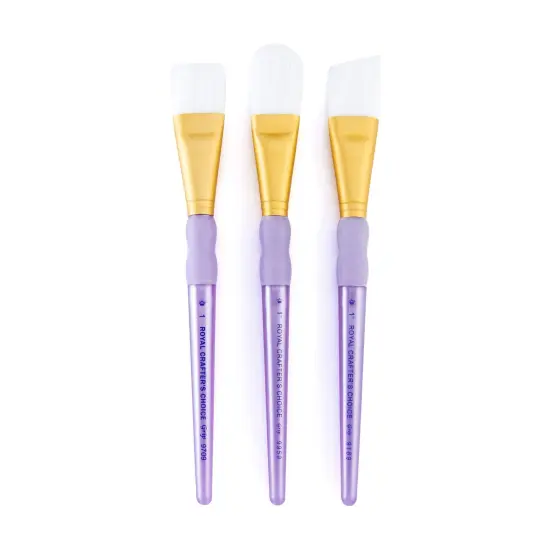 RCC 415 | Crafter's Choice™ 3pc White Taklon Large Brush Set {5}