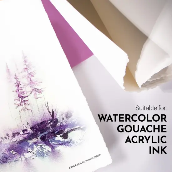 Arches Aquarelle Hot Pressed Watercolor Roll 44.5"X10yds- 140lb {3}