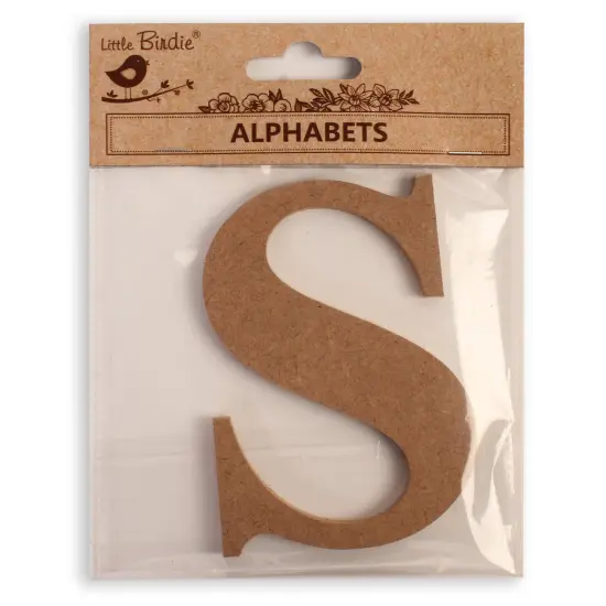 Little Birdie MDF Alphabets Upper Case 4" 1/Pkg-S {1}