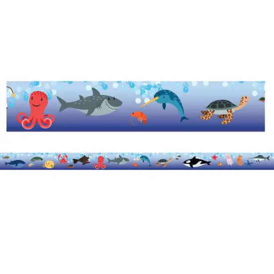 Magnetic Straight Borders/Trims, 1.5" x 24", Sea Life Theme, Pack of 12 {1}