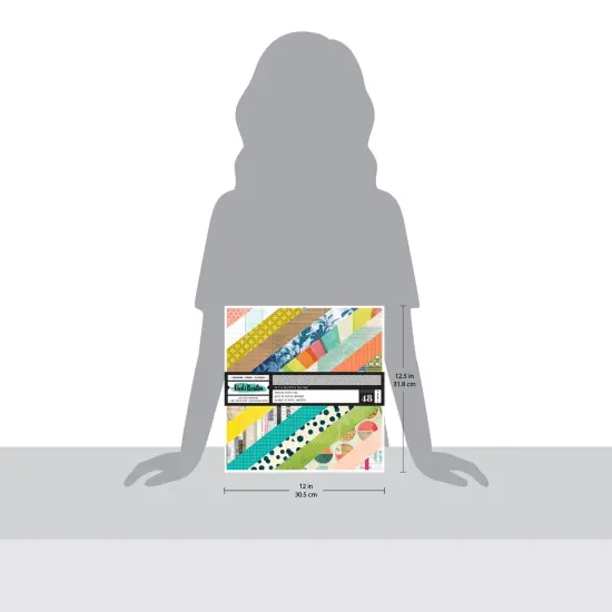 Vicki Boutin Mixed Media Paper Pad 12"X12" 48/Pkg-Double-Sided Printed {4}