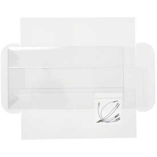 Collecting Warehouse Redoll Clear Folding Display Box with White Liners and White Elastic for 11-12 inch Dolls or Action Figures, 4" W x 2.25" D x 13" H {6}