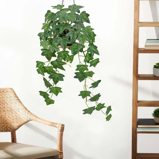 31" Fake Ivy Plant for Home Decor Indoor Silk Artificial Hanging Plant in Pot Large Fake Ivy Vine Faux Ivy Leaves for House Room Indoor Outdoor Home Shelf Office Plant Decor Green {2}