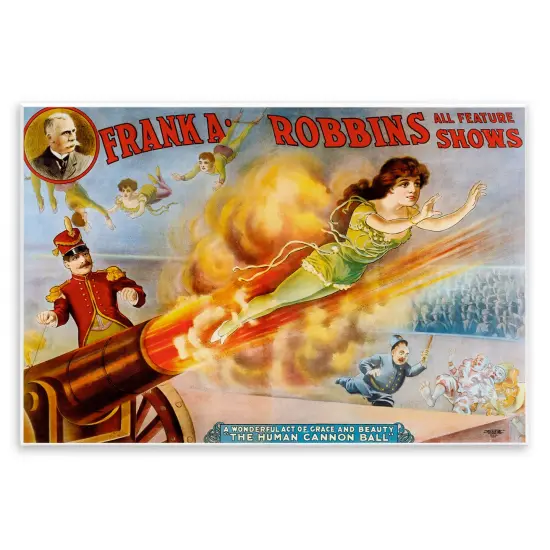 Stupell Industries Vintage Circus Advertisement Wall Plaque Design by Marcus Jules {1}
