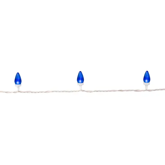 Northlight LED C9 Christmas Lights - Blue - 16' White Wire - 25ct {5}