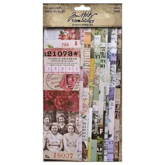 Tim Holtz Idea-ology Collage Strips Large-30 Pieces {1}