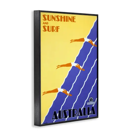 Stupell Industries Sunshine & Surf Australia Framed Giclee Design by Marcus Jules {3}