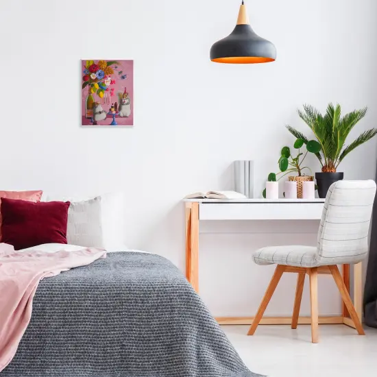 Stupell Industries Party Hat Squirrels & Bouquet Wall Plaque Design by Heather Gauthier {2}