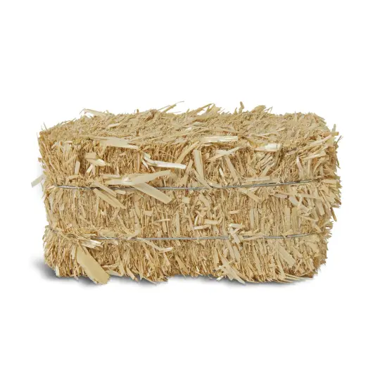 FloraCraft Decorative Natural Straw Bale 2/Pkg-2.5"X2.5"X5" {3}