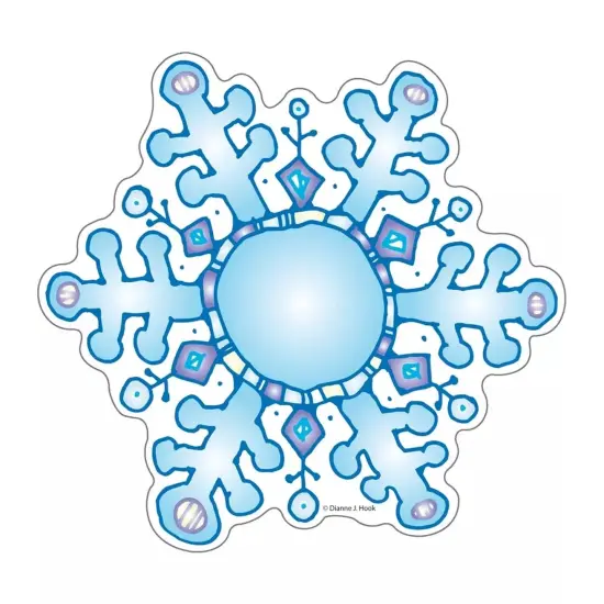 Snowflakes DJ Inkers Cut-Outs, 36 Pieces {1}