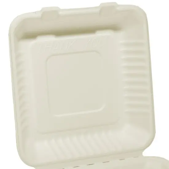 Molded Fiber Hinged Lid Containers 9 '' 6 '' 3 1/4 '' {5}