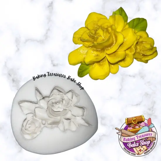 Roses With Leaves Silicone Mold {1}