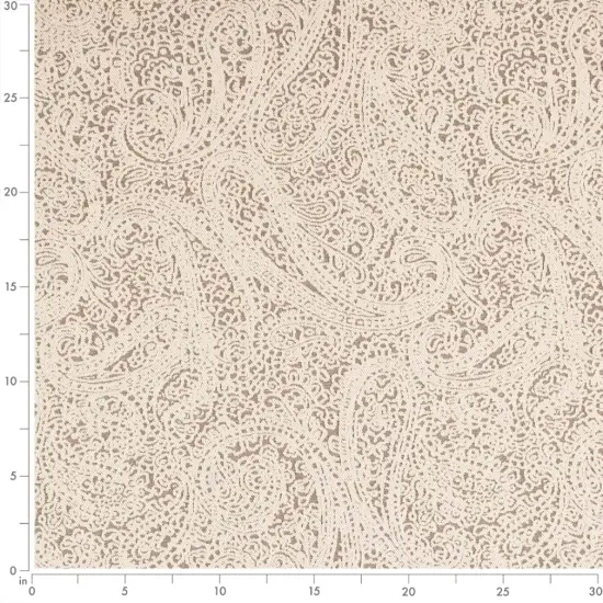 Paisley Walnut - Beige & Taupe,Brown Paisley Upholstery Fabric 54 Inches" {3}