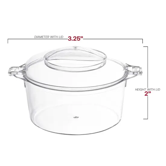 Clear Round Disposable Plastic Mini Dessert Pots - 3.4 oz. (288 Pots) {3}