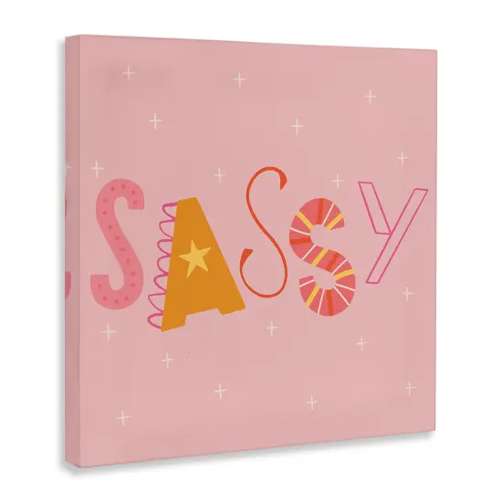 Stupell Industries Pink & Yellow Sassy Typography Canvas Design by Sazerelli Designs {3}