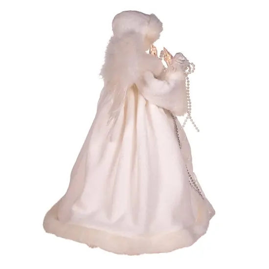 Kurt Adler UL 10-Light 14-Inch White Angel Tree Topper {2}