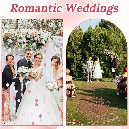 200 Pcs Artificial Silk Rose Petals, Bulk Silk Flower Petals for Wedding Decor Basket Wedding Aisle Runner Bridal Shower Valentine's Day Romantic Night Decoration {4}