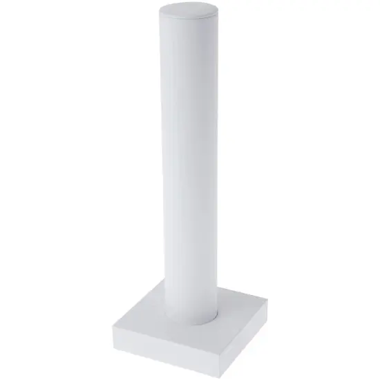 Plymor White Faux Leather Vertical Bracelet Display Stand, 4.625" W x 13" H {1}
