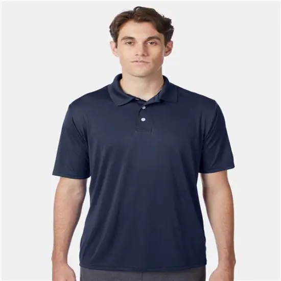 Hanes&reg; Cool DRI Polo Dark Heather {4}