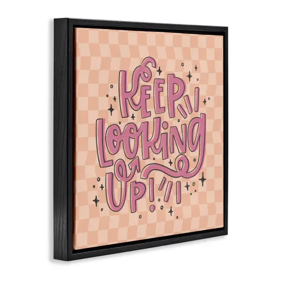 Stupell Industries Keep Looking Up on Checkered Floating Frame Design by Sarah Hickman {3}
