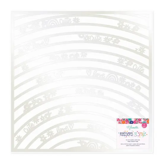 Shimelle Reasons To Smile Specialty Paper 12"X12"-Die Cut Shimmer {1}