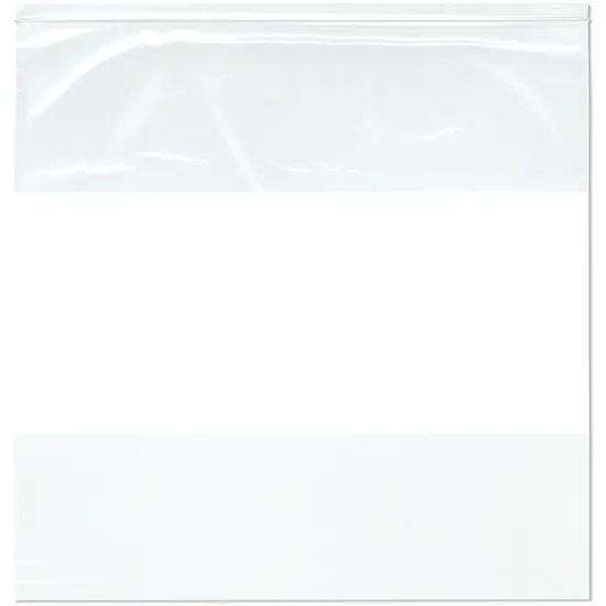 Plymor 24" x 24" (Pack of 50), 2 Mil White-Block Zipper Reclosable Plastic Bags {1}
