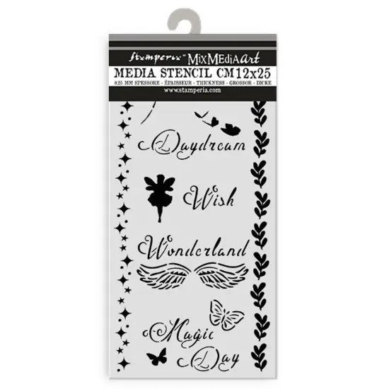 Stamperia Stencil 4.72"X9.84"-Wonderland Magic Day {1}