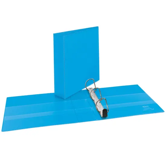 Avery Nonstick Heavy-Duty View 3 Ring Binder, 2" One Touch Slant Rings, 1 Light Blue Binder (05501) {2}