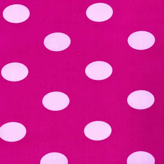 1 Yard Big Polka Dot Printed Poly Cotton Fabric 58/59 Inches Wide Red {4}
