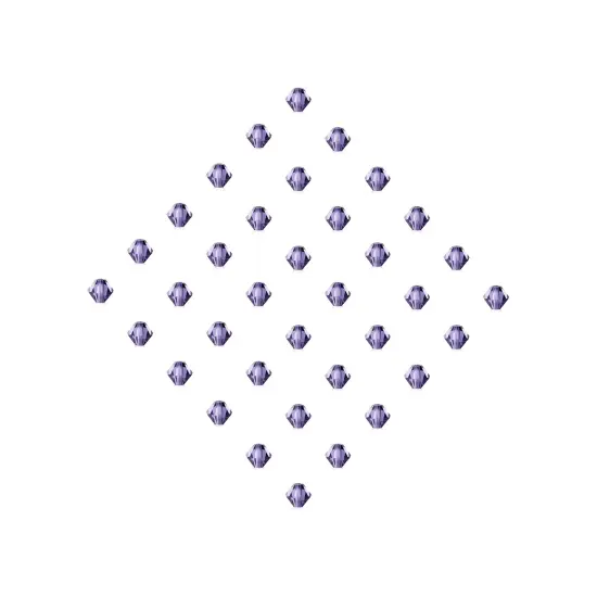 Preciosa 6mm Czech Crystals Bicone Rondelle Beads, 36pcs Tanzanite {5}