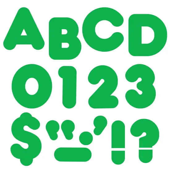 Green 4" Casual Uppercase Ready Letters&reg; {1}