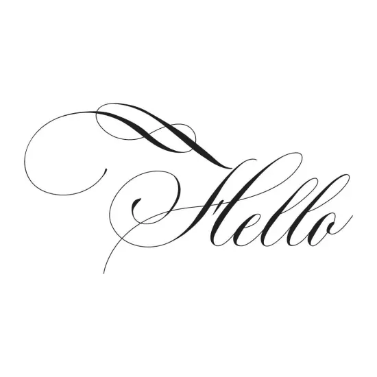 Spellbinders Press Plate By Paul Antonio-Copperplate Hello {3}