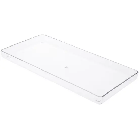 Pioneer Plastics TRAY-14R Clear Candy Plastic Tray, 14.125" W x 6.875" D x 1" H {1}