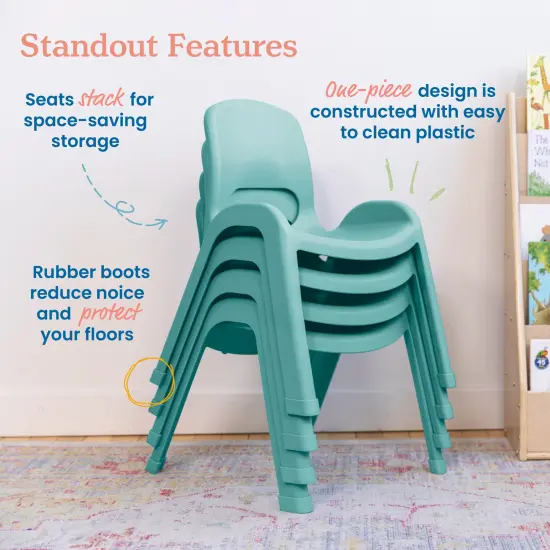 SitRight Chair, Classroom Seating, 4-Pack Seafoam {4}
