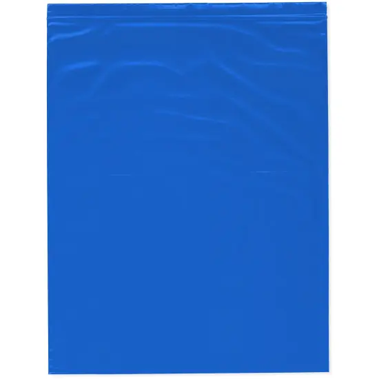 Plymor 12" x 15", Blue 2 Mil Zipper Reclosable Plastic Bags {1}